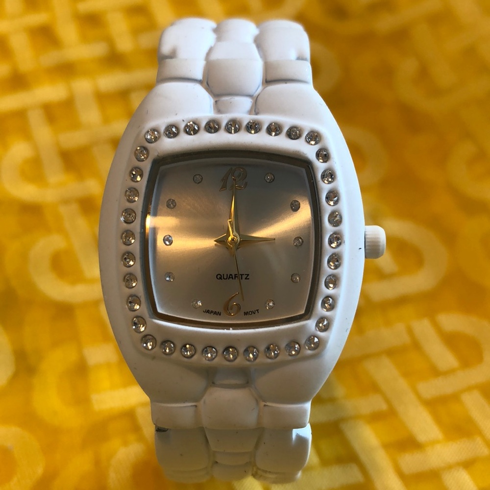 White quartz watch
